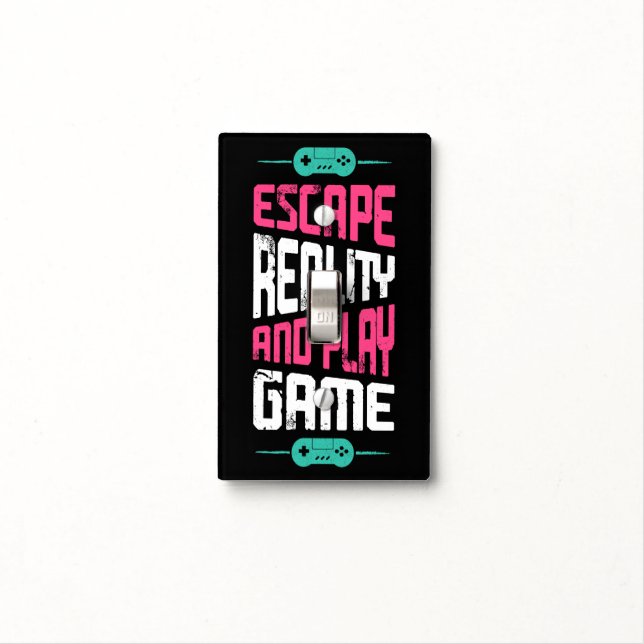 Escape Reality and Play Game Gamer Light Switch Cover (In Situ)