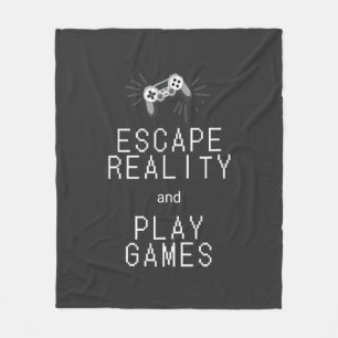 Escape Reality Play Games Retro Fleece Blanket