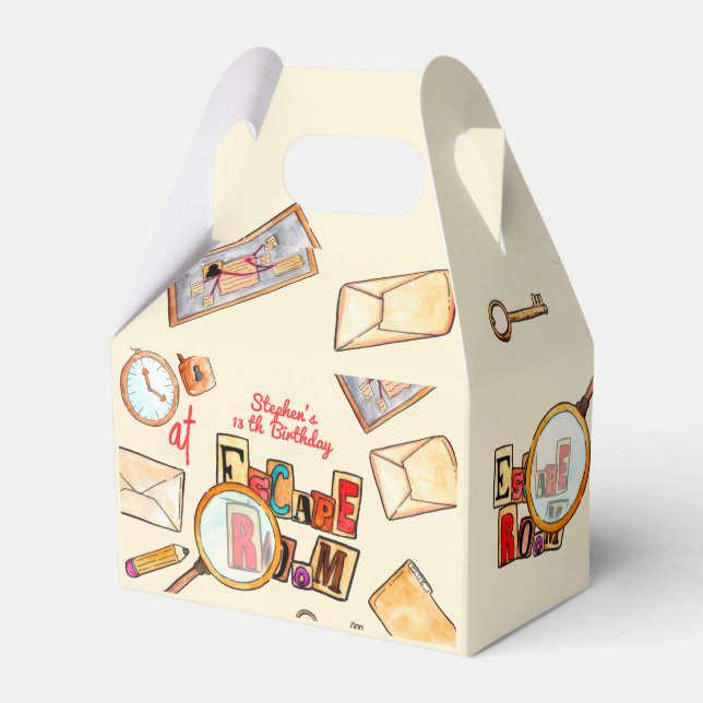 Escape room birthday favor boxes (Front Side)