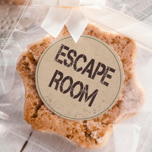 Escape Room Birthday Party Classic Round Sticker