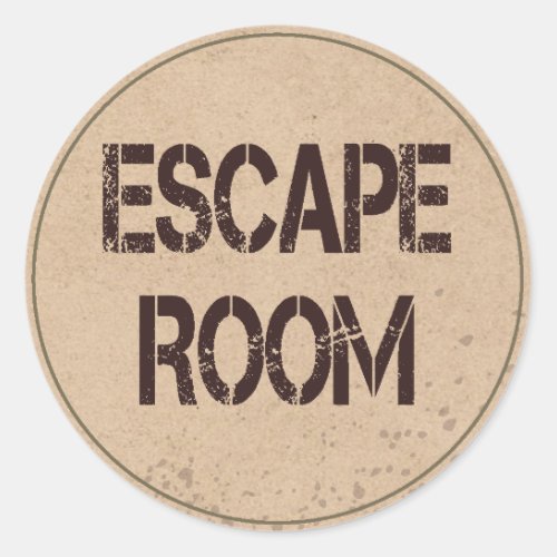 Escape Room Birthday Party Classic Round Sticker