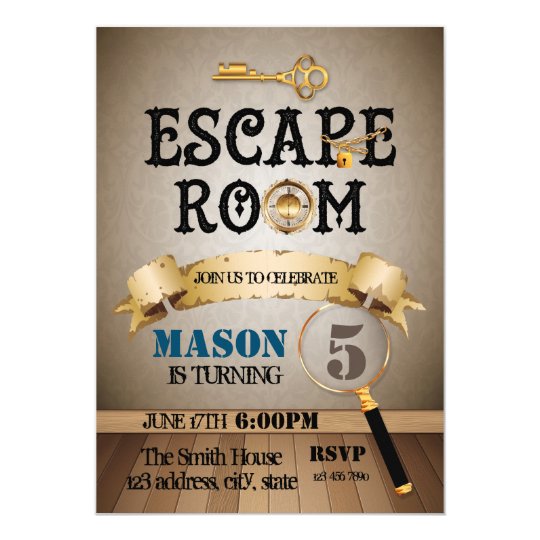 Escape Room Birthday Party Invitation