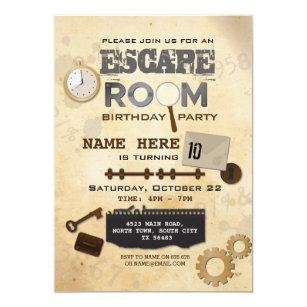 Free Escape Room Invitation Template 5