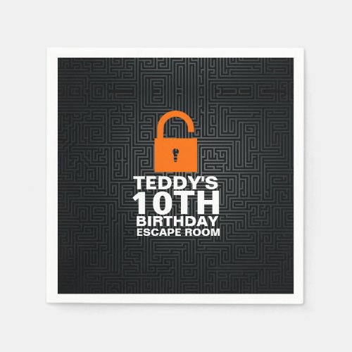 Escape Room Birthday Party Murder Mystery Game Napkins
