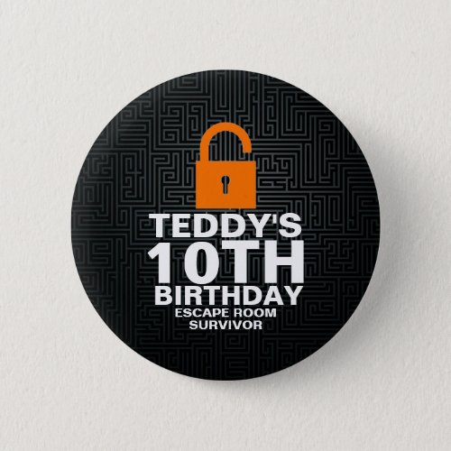Escape Room Birthday Party Mystery Party Favor Button