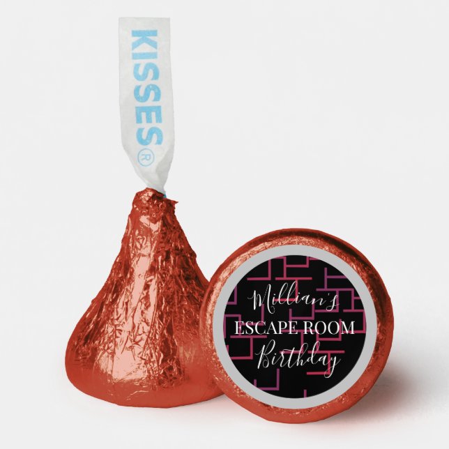Escape Room Birthday Party Personalized Hershey®'s Kisses® (Front)