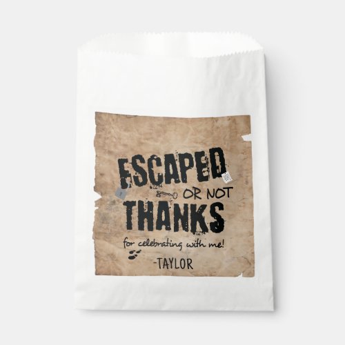 Escape Room Birthday Party Thank You Favor Bag