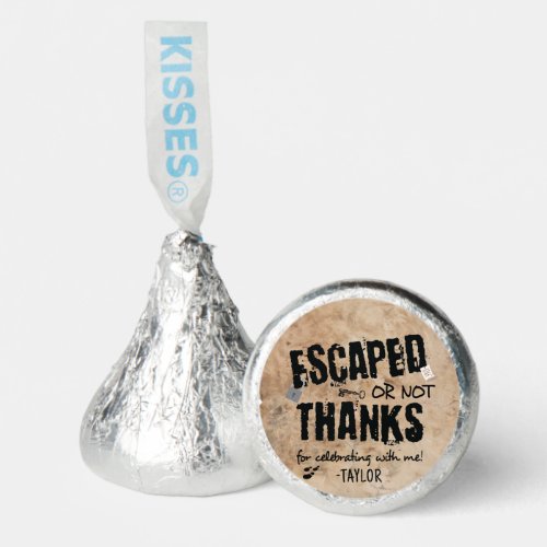 Escape Room Birthday Party Thank You Hersheys Kisses