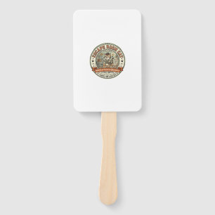 Escape Room Cat Escape Room Cat Vintage Vector Art Hand Fan