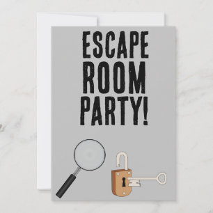 ESCAPE ROOM CUSTOM PARTY Invitations