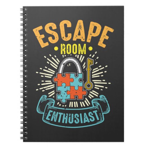 Escape Room Enthusiast Puzzle Game Adventure Notebook