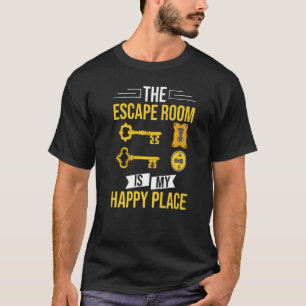 Escape Room Game Exit Puzzle Boxes Board Horror   T-Shirt