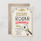 Escape room girl invitation | Zazzle