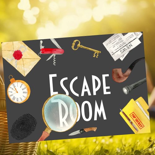 Escape room integration team building invitation