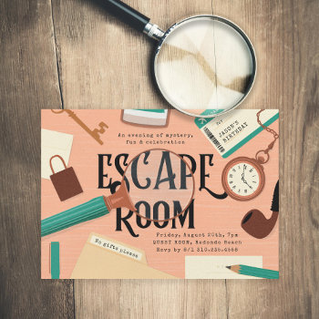 Escape Room Invitation by beckynimoy at Zazzle