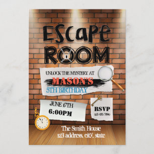 Escape Room invitation