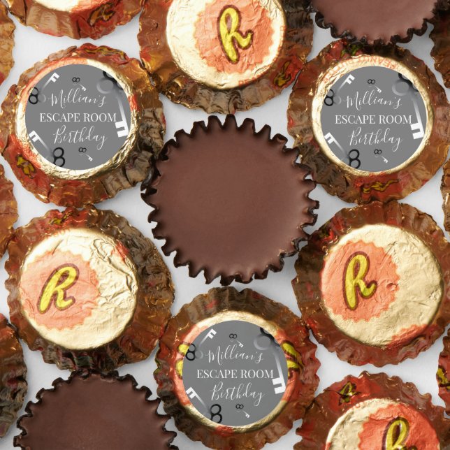 Escape Room Keys Birthday Party Personalized   Reese's Peanut Butter Cups (Assorted)
