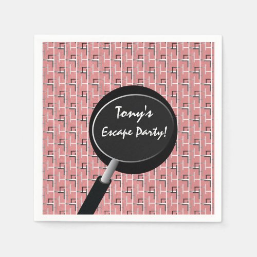 Escape Room Maze Mystery Girls Party Supplies Napkins