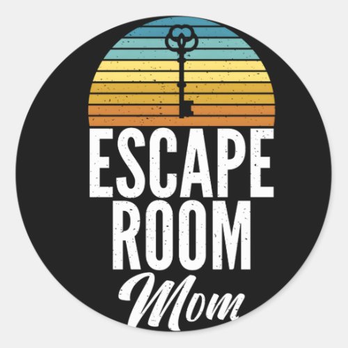 Escape Room Mom Classic Round Sticker