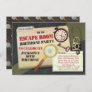 Escape Room Mystery Spy Birthday Party Invitation