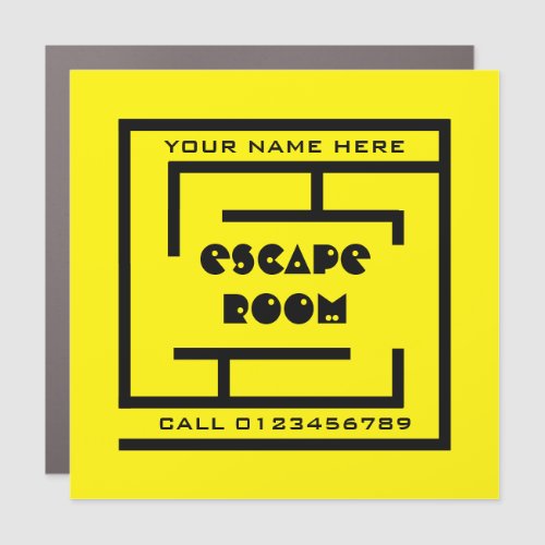 Escape Room organizer company template Car Magnet
