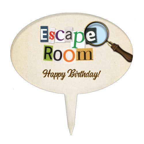 Escape Room Party Cake Topper