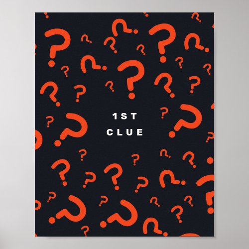 Escape Room Party Clue Sign