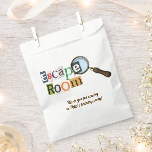 Escape Room Party Favor Bag