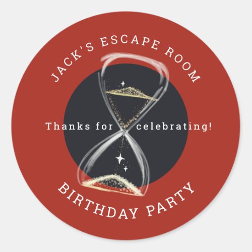 Escape Room Party Favor Classic Round Sticker