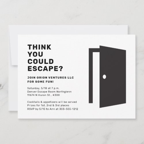 Escape Room Party Invitation