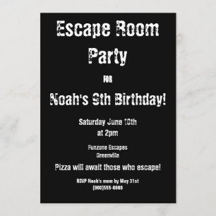 "Escape Room" Party Invitation