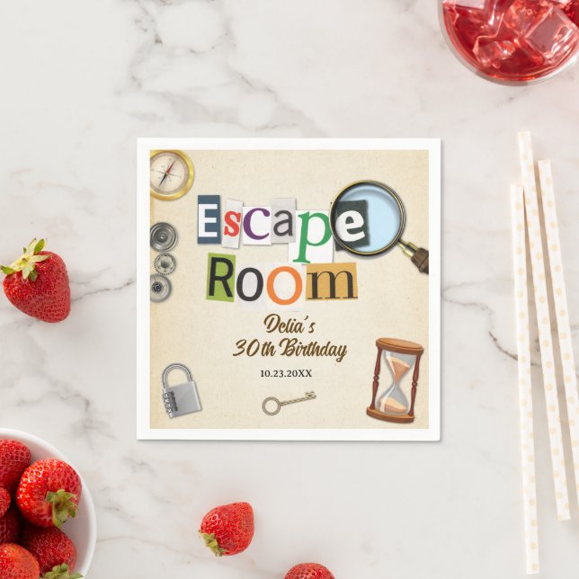 Escape Room Party Napkins (Insitu)