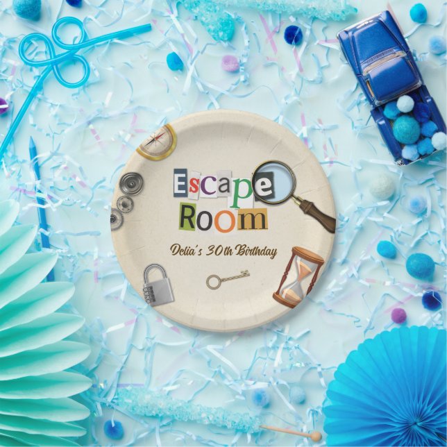 Escape Room Party Paper Plates (Party)
