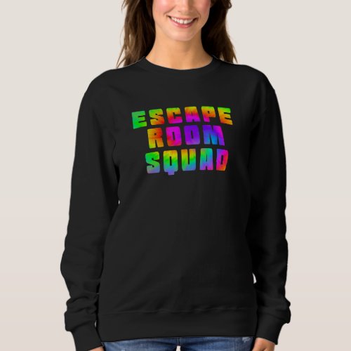Escape Room Squad Game Adventure Tie Dye Mystery M Sweatshirt