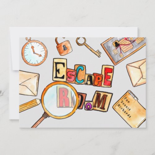 Escape room team building invitation