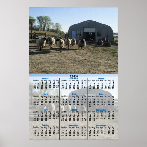 Escape Sheep 2024 Calendar Poster