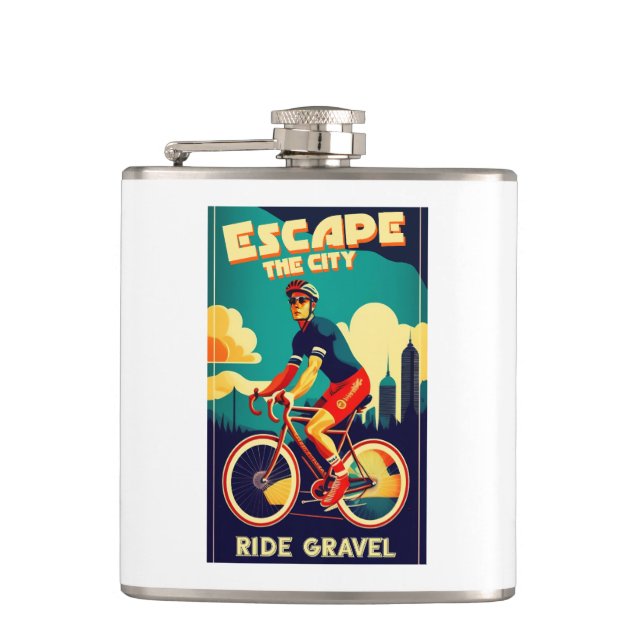 Escape The City Ride Gravel Cycling Flask (Front)