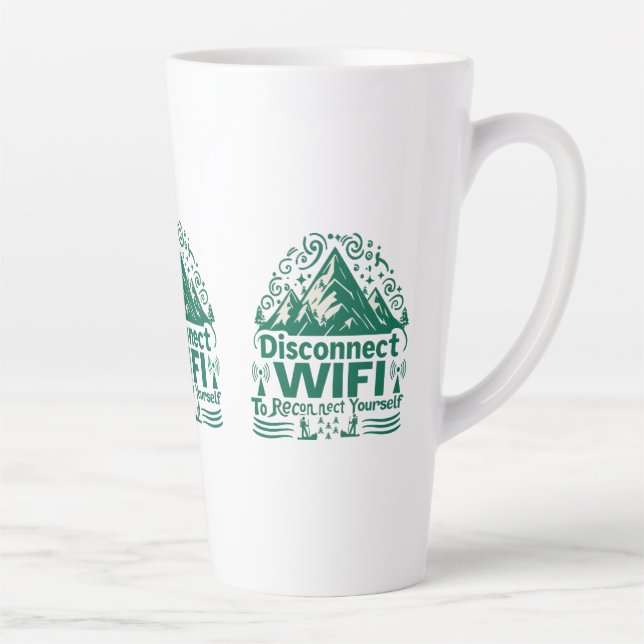 Escape the Digital Reconnect with Nature Latte Mug (Right)