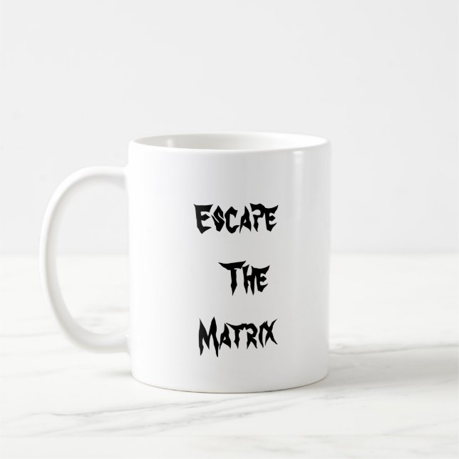 Escape the matrix mug(with andrew tate on it) coffee mug (Left)