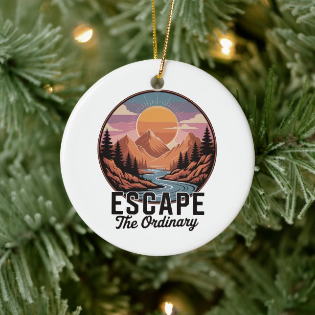 Escape The Ordinary - Nature Adventure Ceramic Ornament (Tree)