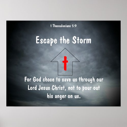 Escape the Storm GOD Chose Jesus Poster