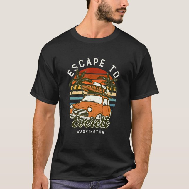 Escape To Everett Beach Washington Ocean Wa Summer T-Shirt (Front)