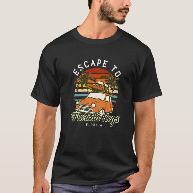 Escape To Florida Keys Beach Fl Ocean Conchs Summe T-Shirt (Front)