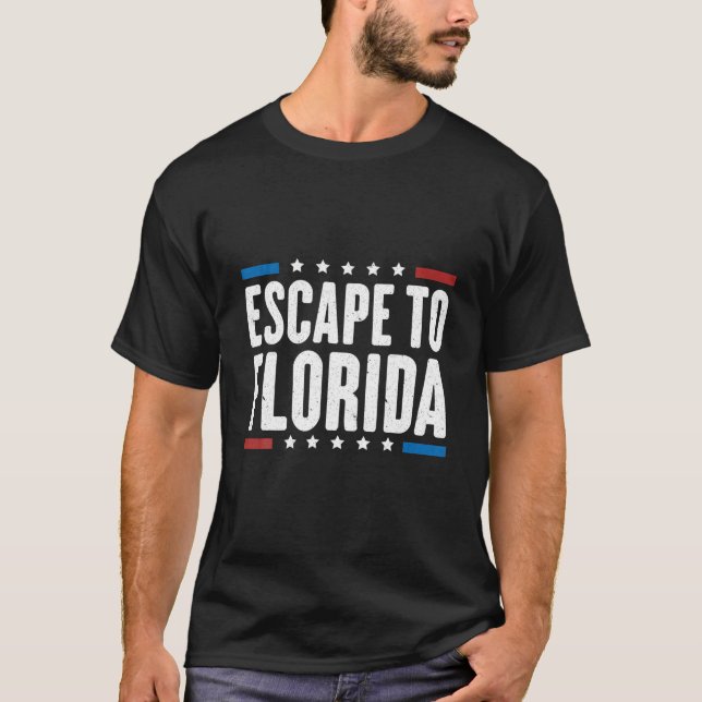 Escape To Florida The Lockdown Libs Tour Ron Desan T-Shirt (Front)
