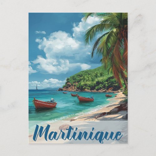 Escape to Paradise Martinique Vintage Vacation Postcard