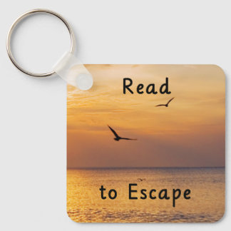 Escape to Read Keychain | Book Lover Reading Quote