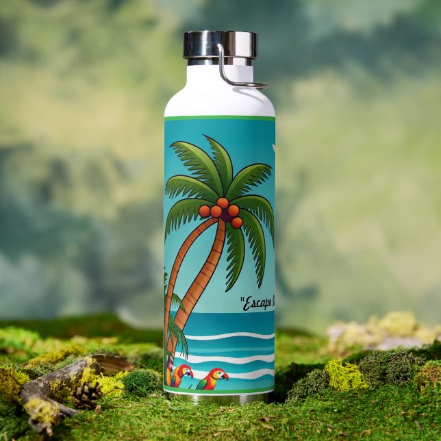 "Escape To Serenity" Water Bottle (Outdoor (Rotated))