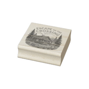 ESCAPE TO THE CROSSING Maggie Sullivan Cozy Cabin Rubber Stamp