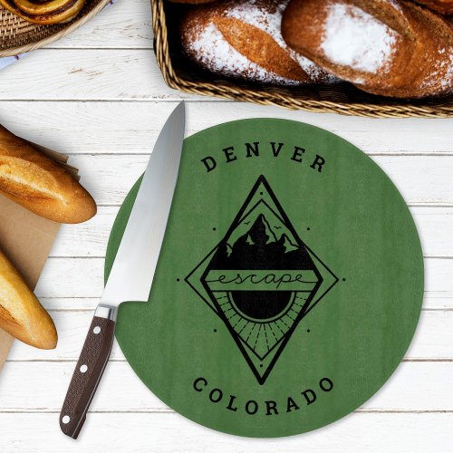 Escape to the Mountains Cutting Board Green