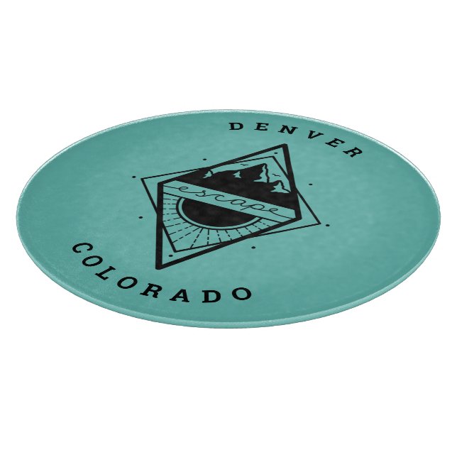 Escape to the Mountains Cutting Board Teal